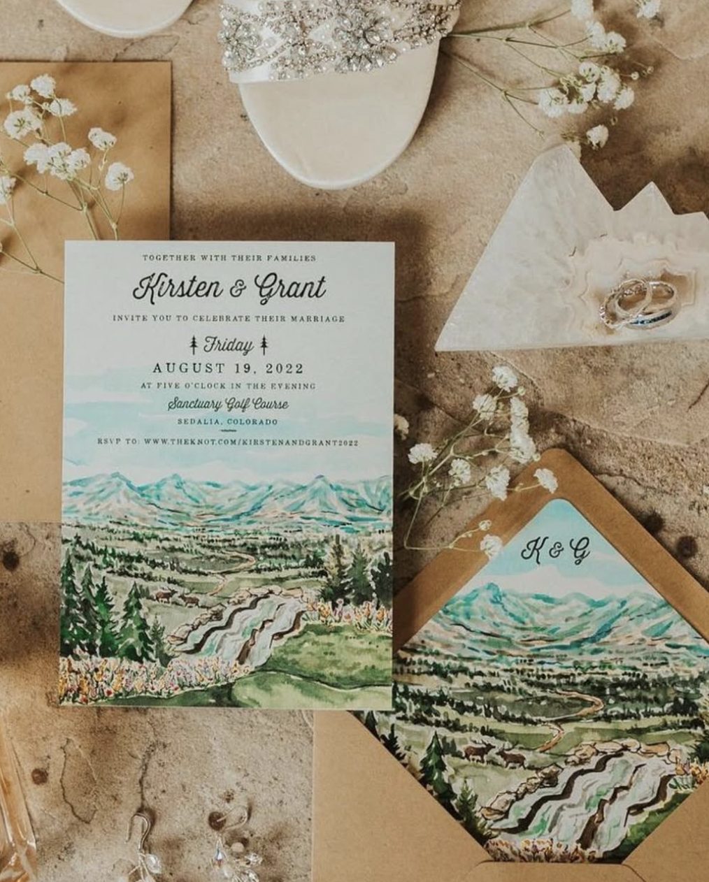 Traditional wedding invitation with formal typography